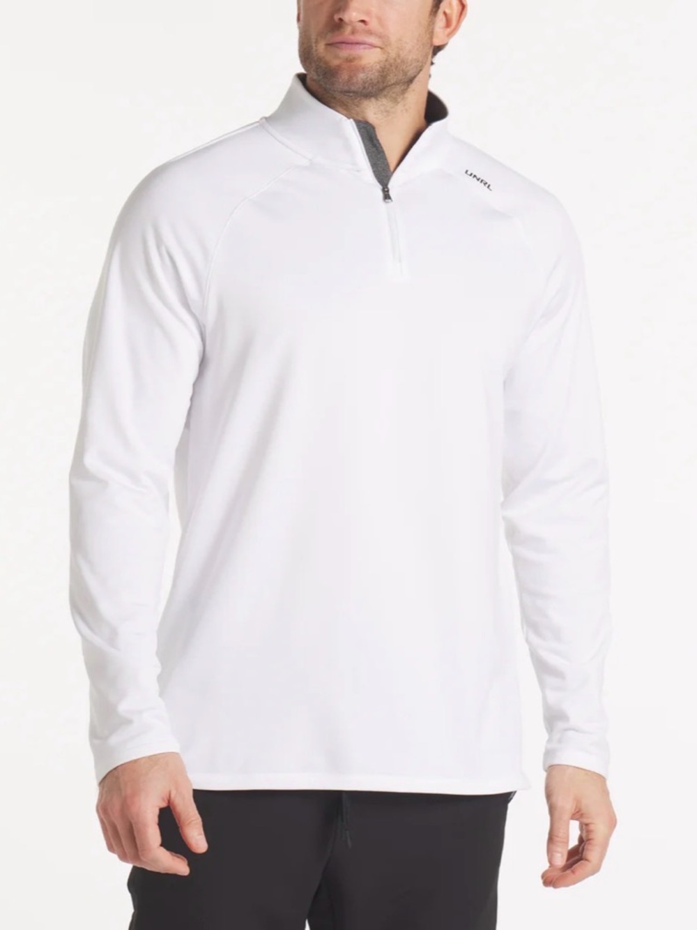 UNRL INTERLOCK QUARTER ZIP White Size 2XL